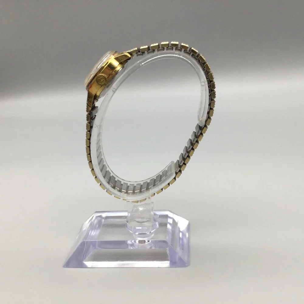 Vintage Waltham Automatic Womens Watch 21mm CRACKED CRYSTAL Gold Tone Bracelet